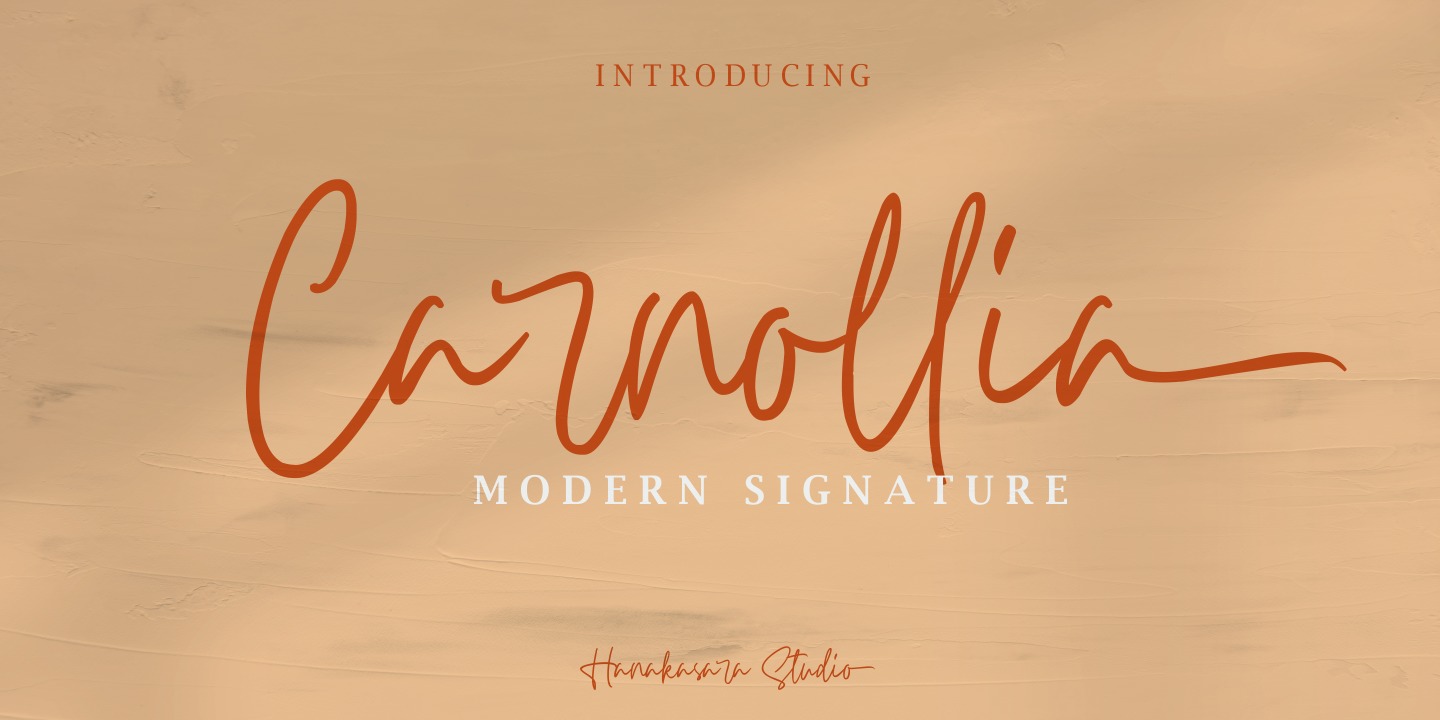 Шрифт Carnollia Signature
